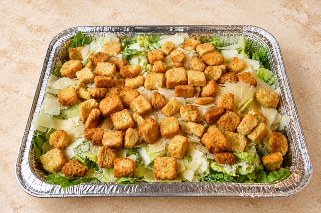 Caesar served in a party tray